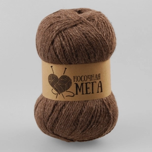 Шерсть ANNIKA «Мега», 250 г / 625 м,  шерсть 80%, акрил 20%  серо-коричневый