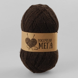 Шерсть ANNIKA «Мега», 250 г / 625 м,  шерсть 80%, акрил 20%  черный