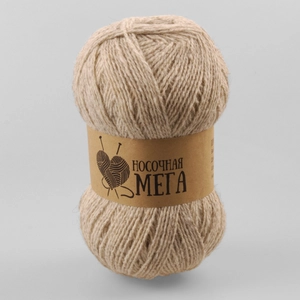 Шерсть ANNIKA «Мега», 250 г / 625 м,  шерсть 80%, акрил 20% св.серый