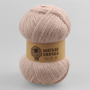 Шерсть ANNIKA «Мягкая овечка», 100 г / 250 м,   шерсть 70%, акрил 30% (уп. 5 шт.) перламутр(ангора)