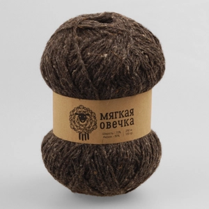 Шерсть ANNIKA «Мягкая овечка», 100 г / 250 м,   шерсть 70%, акрил 30% (уп. 5 шт.) т.серый